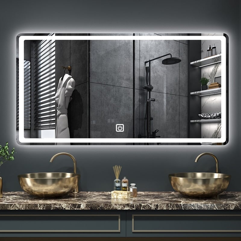 Miroir Salle de Bain LED Tactile | Miroir Sérénité   - https://designix.fr/