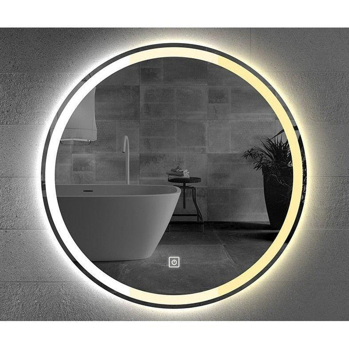Miroir Rond Salle de Bain LED | Éclat Énigmatique - Designix Miroir 3 couleurs 40cm