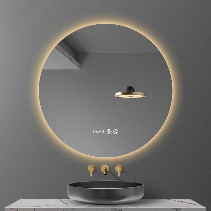 Miroir Rond Salle de Bain | Miroir Éclipsa - Designix Miroir Lumière Blanche | 40cm