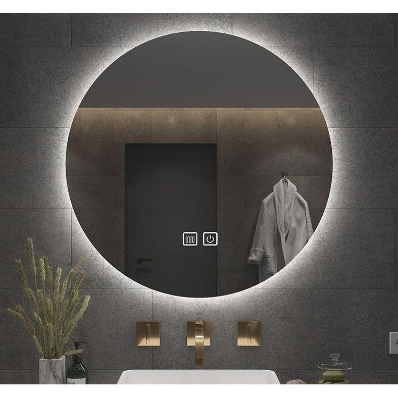 Miroir Rond Salle de Bain | Miroir Éclipsa - Designix Miroir Lumière Blanche | 40cm
