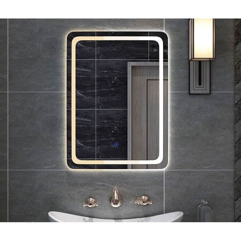 Miroir Salle de Bain LED Tactile | Miroir Sérénité - Designix Miroir 3 Couleurs | 70 x 50cm
