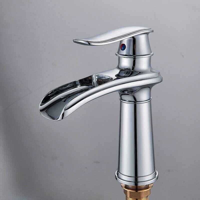Mitigeur Cascade Lavabo | Éclat Créatif - Designix Mitigeur Lavabo 20 cm | Chrome