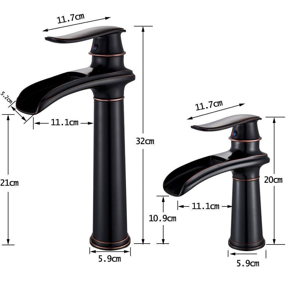 Mitigeur Cascade Lavabo | Éclat Créatif - Designix Mitigeur Lavabo 20 cm | Métal Brossé