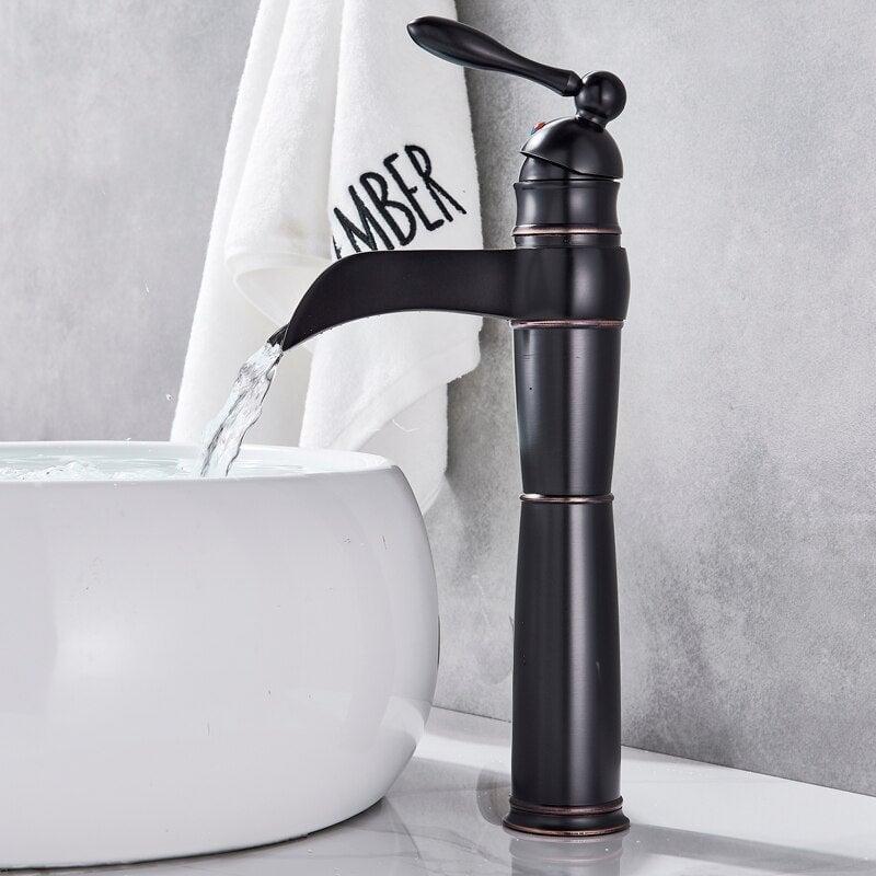 Mitigeur Cascade Lavabo | Esprit Intemporel - Designix Mitigeur Lavabo Noir & Bronze