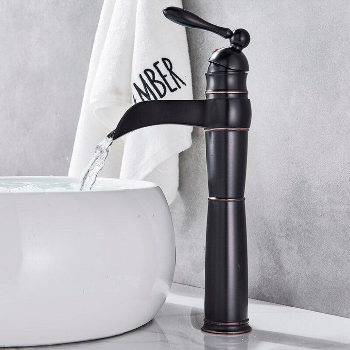 Mitigeur Cascade Lavabo | Esprit Intemporel - Designix Mitigeur Lavabo Noir & Bronze