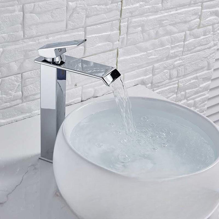 Mitigeur Cascade Lavabo | Essence Chromatique | Designix - Mitigeur Lavabo 30.6 cm | Chrome   - https://designix.fr/