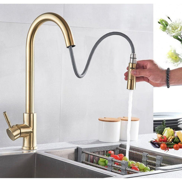 Mitigeur Cuisine avec Douchette Extractible - Designix Mitigeur cuisine Nickel Brossé