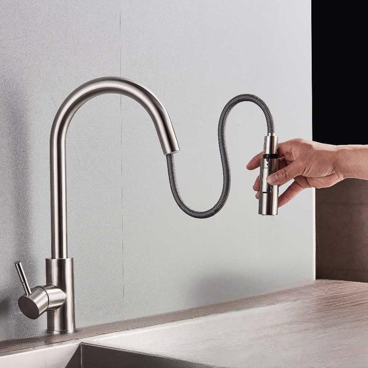 Mitigeur Cuisine avec Douchette Extractible - Designix Mitigeur cuisine Nickel Brossé