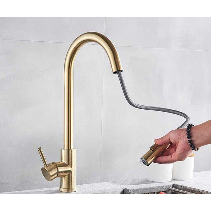 Mitigeur Cuisine avec Douchette Extractible - Designix Mitigeur cuisine Or Brossé