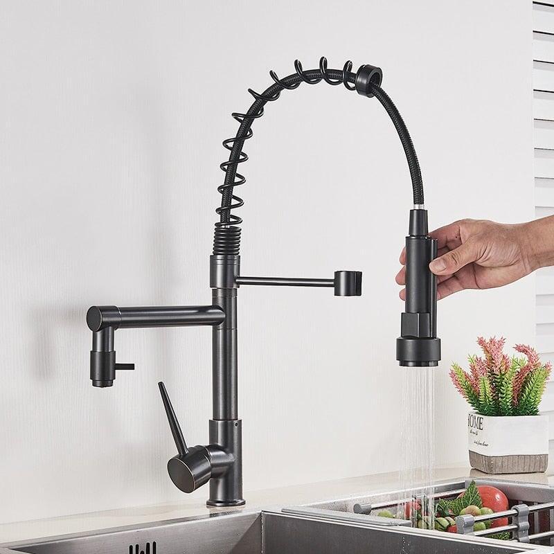 Mitigeur Cuisine Douchette | Raffinement Précis - Designix Mitigeur cuisine Chrome Poignée Poli