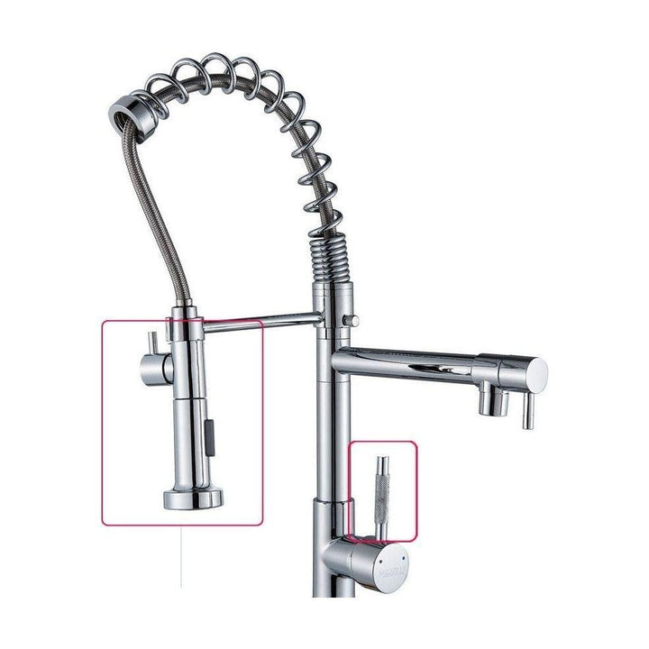 Mitigeur Cuisine Douchette | Raffinement Précis - Designix Mitigeur cuisine Chrome Poignée Poli | Modèle B