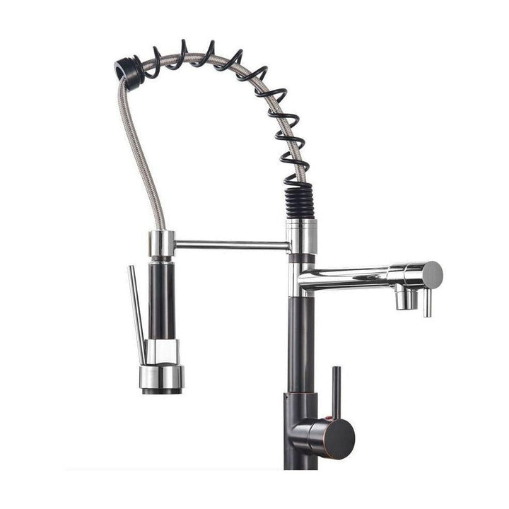 Mitigeur Cuisine Douchette | Raffinement Précis - Designix Mitigeur cuisine Modèle C | Noir et Chrome
