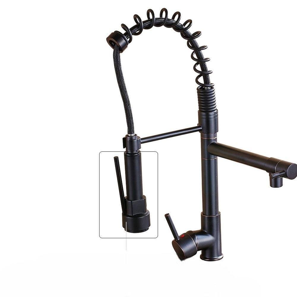 Mitigeur Cuisine Douchette | Raffinement Précis - Designix Mitigeur cuisine Noir et Bronze B