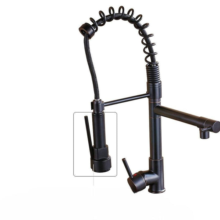 Mitigeur Cuisine Douchette | Raffinement Précis - Designix Mitigeur cuisine Noir et Bronze B