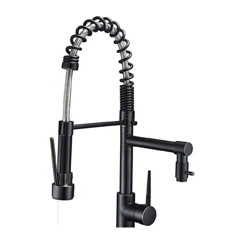 Mitigeur Cuisine Douchette | Raffinement Précis - Designix Mitigeur cuisine Noir Tuyau Gris