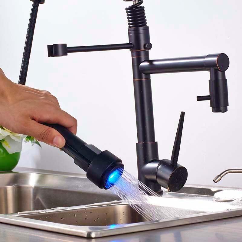 Mitigeur Cuisine LED | Lumina Flow - Designix Mitigeur cuisine LED Chrome