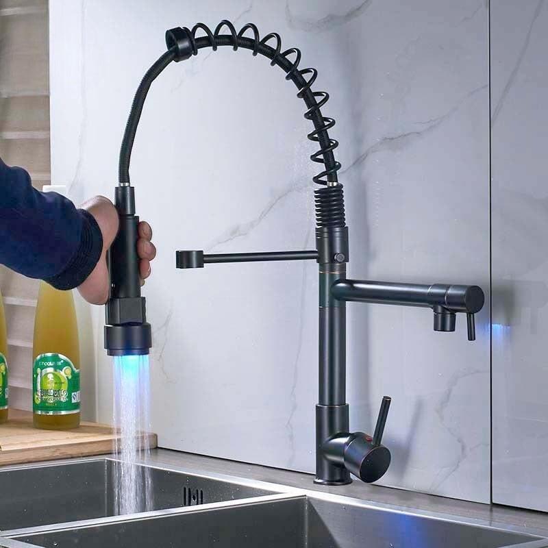 Mitigeur Cuisine LED | Lumina Flow - Designix Mitigeur cuisine LED Chrome