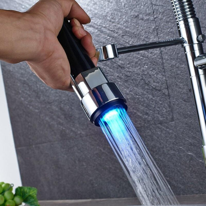 Mitigeur Cuisine LED | Lumina Flow - Designix Mitigeur cuisine LED Chrome