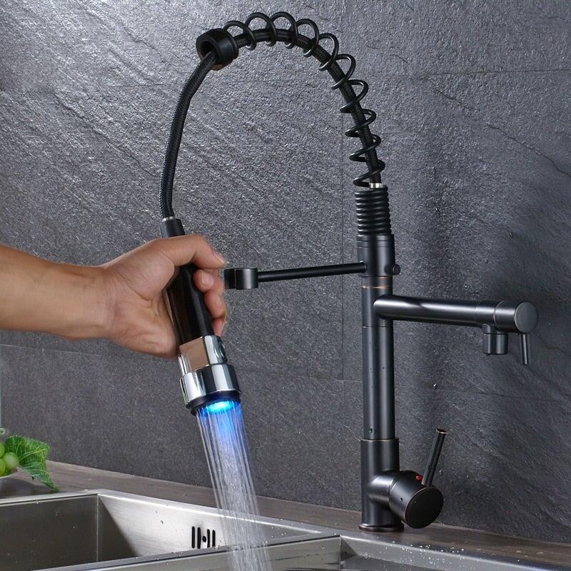 Mitigeur Cuisine LED | Lumina Flow - Designix Mitigeur cuisine LED Chrome