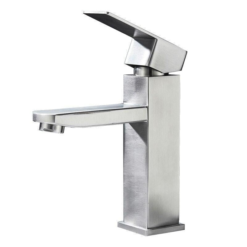 Mitigeur Lavabo | Aura Sereine | Designix - Mitigeur Lavabo 18.7 cm | Métal Brossé - https://designix.fr/