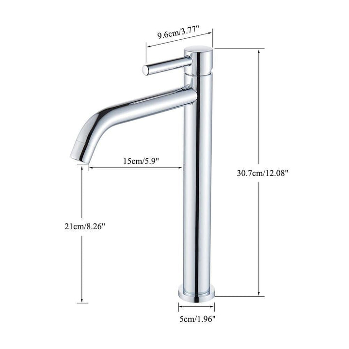 Mitigeur Lavabo Bec en Cascade | Éclat Brillant - Designix Mitigeur Lavabo Or Brossé