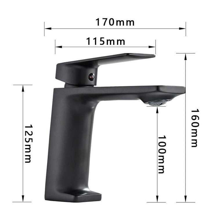 Mitigeur Lavabo Bec Long | Charme Épuré - Designix Mitigeur Lavabo Blanc & Or
