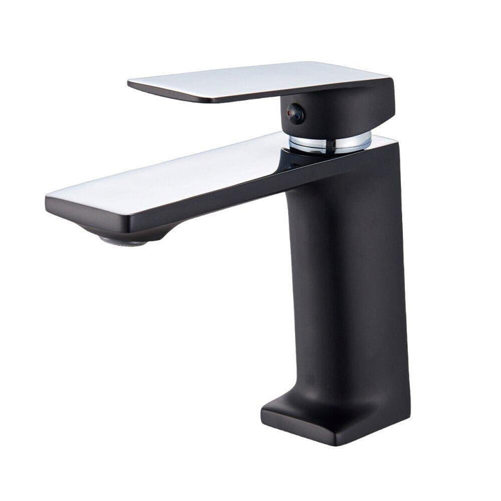 Mitigeur Lavabo Bec Long | Charme Épuré - Designix Mitigeur Lavabo Noir & Chrome