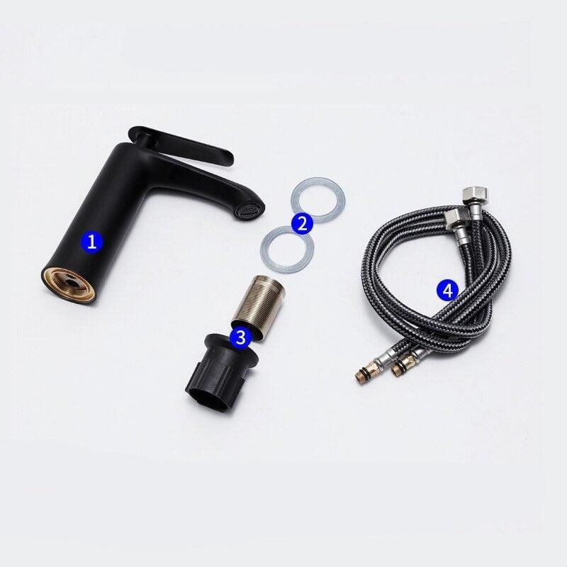 Mitigeur Lavabo | Élégance Prismatique - Designix Mitigeur Lavabo Noir 2