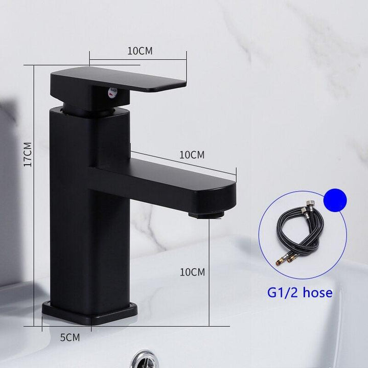 Mitigeur Lavabo | Élégance Prismatique - Designix Mitigeur Lavabo Noir 2