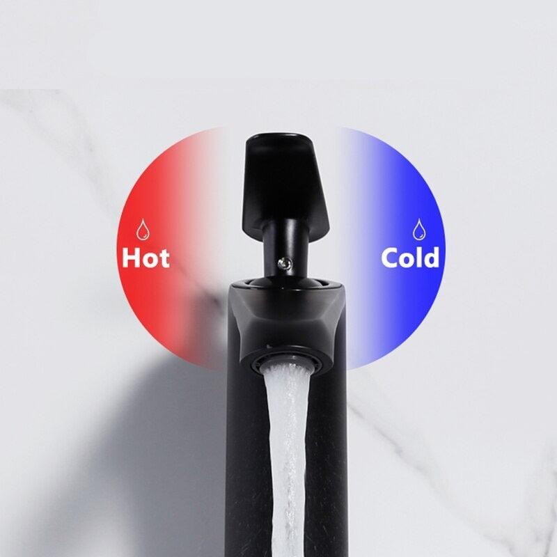 Mitigeur Lavabo | Élégance Prismatique - Designix Mitigeur Lavabo Noir 2
