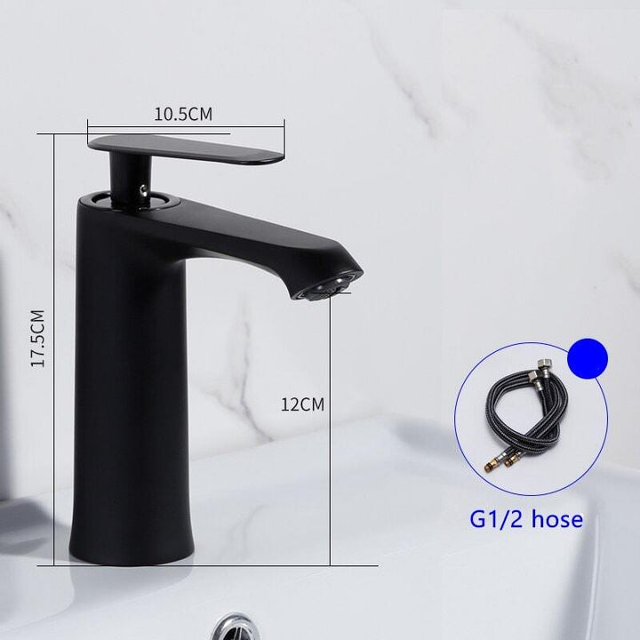 Mitigeur Lavabo | Élégance Prismatique - Designix Mitigeur Lavabo Noir