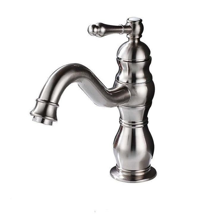 Mitigeur Lavabo Rétro | Lueur Éthérée - Designix Mitigeur Lavabo Métal Brossé