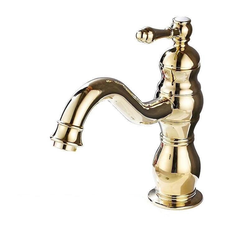 Mitigeur Lavabo Rétro | Lueur Éthérée - Designix Mitigeur Lavabo Or