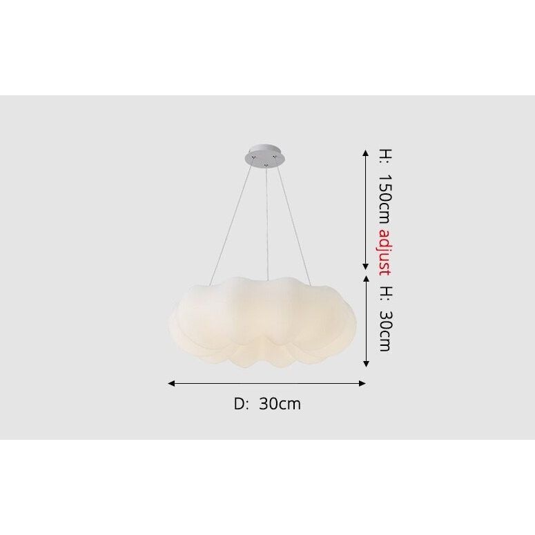 "Lustre Nuage Lumière Variable" | Designix - 2222 30cm A Blanc chaud sans télécommande - https://designix.fr/