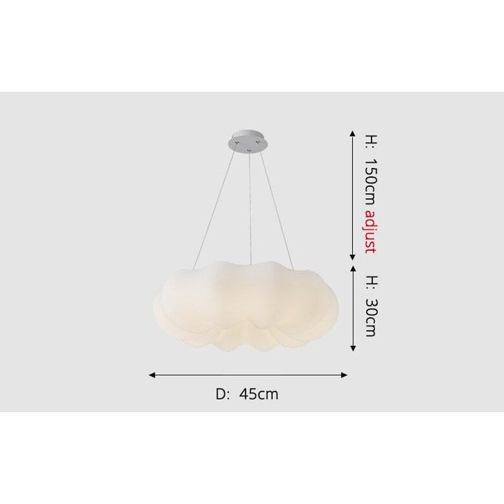 "Lustre Nuage Lumière Variable" | Designix - 2222 45cm A Blanc chaud sans télécommande - https://designix.fr/