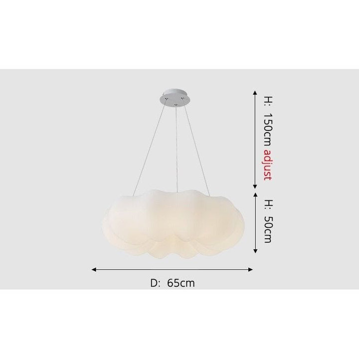 "Lustre Nuage Lumière Variable" | Designix - 2222 65cm A Blanc chaud sans télécommande - https://designix.fr/