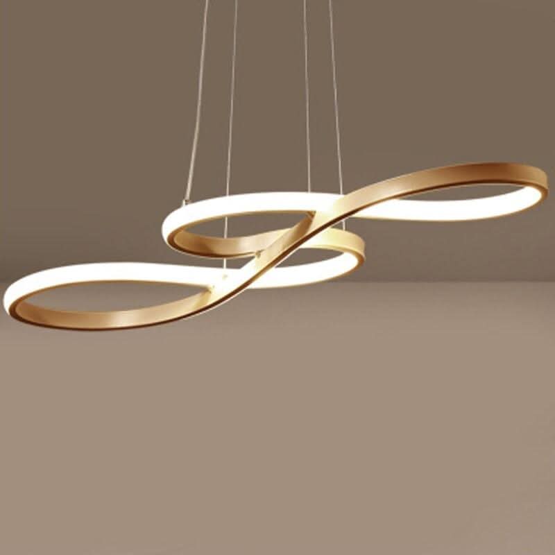 Modern Hanging Lamp Living Room Art Deco Cord Pendent Light Music Styling Restaurant Light Kitchen Decor Light Fixtures Gold | Designix - 0 Gold L950x W320x H1200mm 110v|Remote Dimming|China - https://designix.fr/