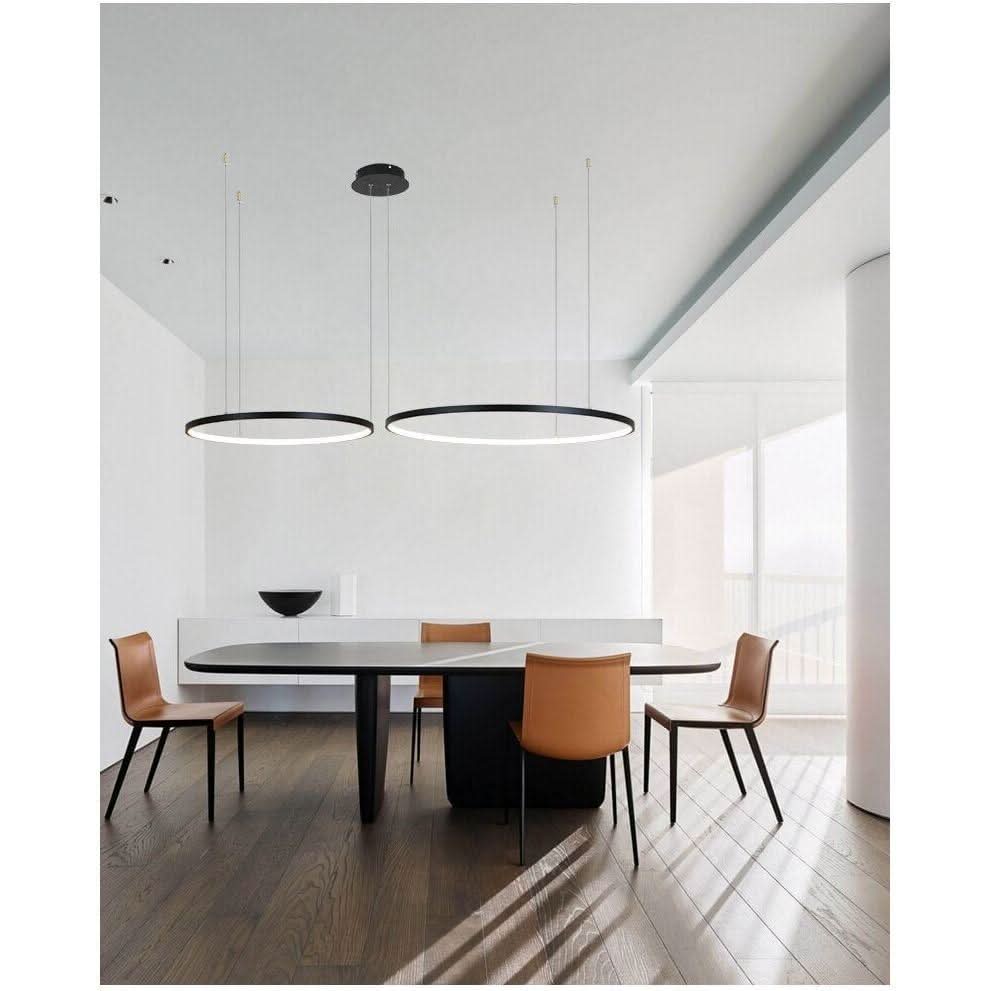 Modern Led Chandelier Circle Lights For Interior Design Engineering Line Hang LED Ring Chandelier Lamp Smart Ceiling | Designix - 0 - https://designix.fr/