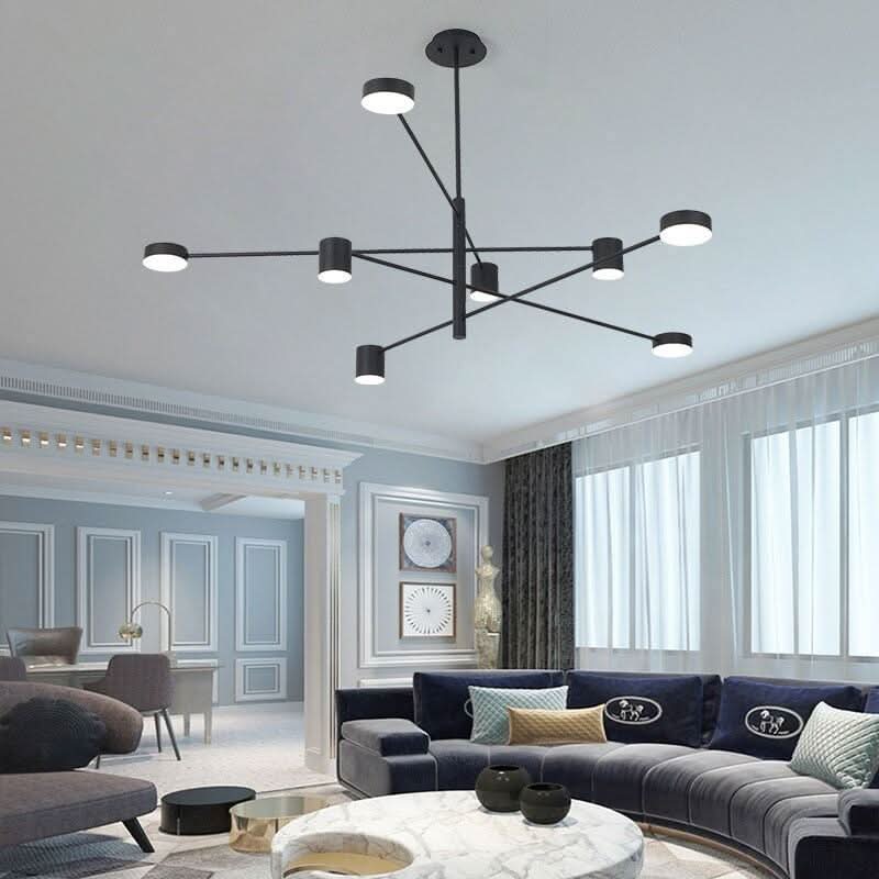 Modern LED Chandelier Long Pole Design Hanging Lamps Living Room Decoration Light Fixtures Interior Lighting Gold Chandelier | Designix - 0 - https://designix.fr/