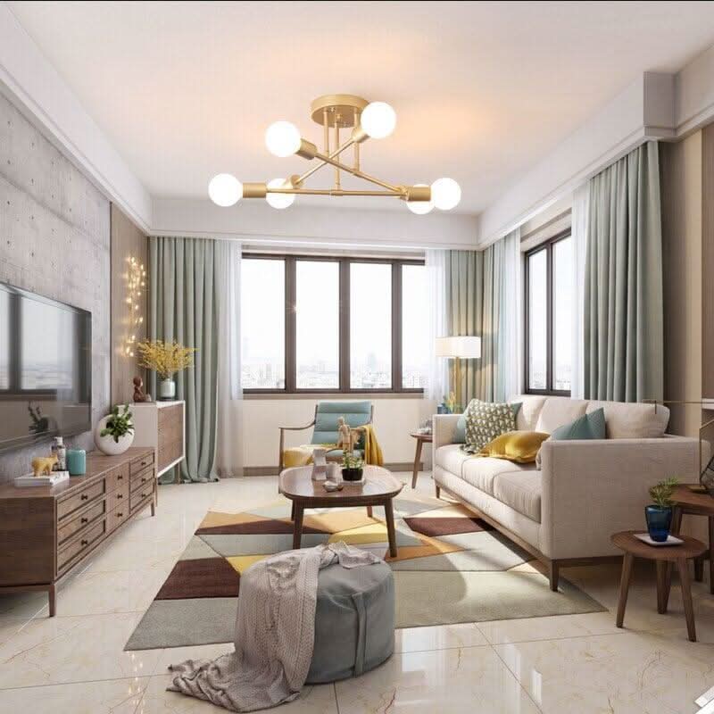 Nordic living room bedroom ceiling lights wrought iron home modern minimalist restaurant industrial wind ceiling lamp | Designix - 0 - https://designix.fr/