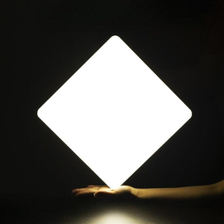 Plafonnier Led Carré | Halo Sculpt - Designix Plafonnier Blanc | 23cm | 24W Blanc Chaud