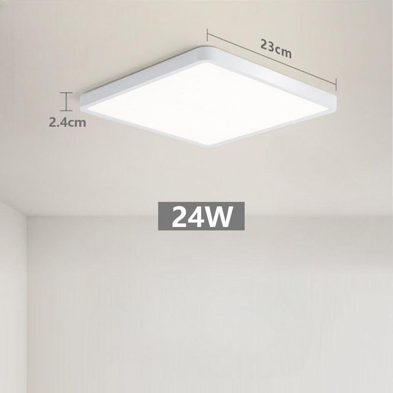 Plafonnier Led Carré | Halo Sculpt - Designix Plafonnier Blanc | 23cm | 24W Blanc Chaud