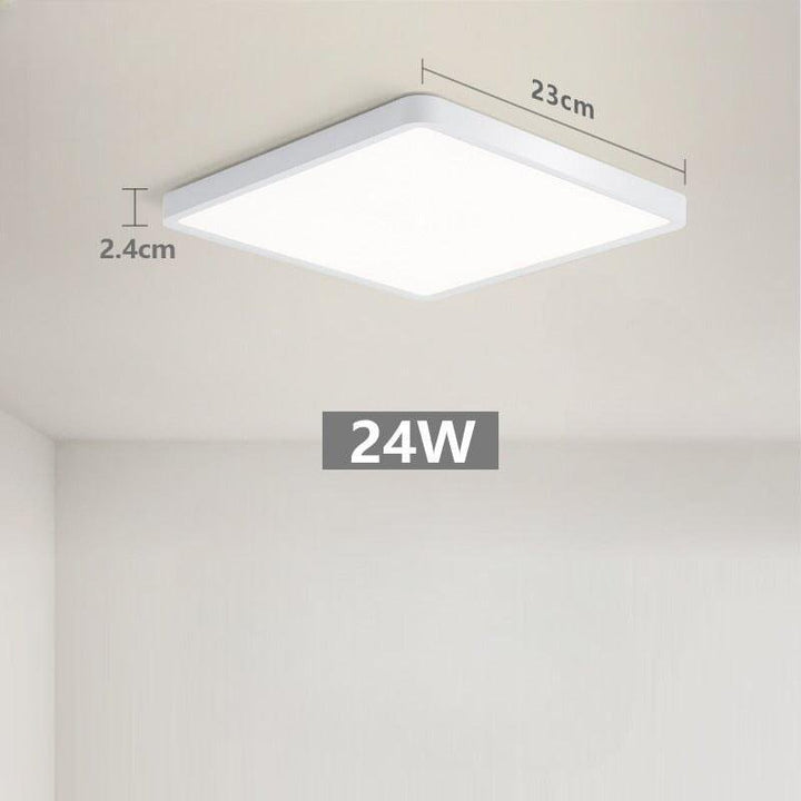 Plafonnier Led Carré | Halo Sculpt - Designix Plafonnier Blanc | 23cm | 24W Blanc Chaud