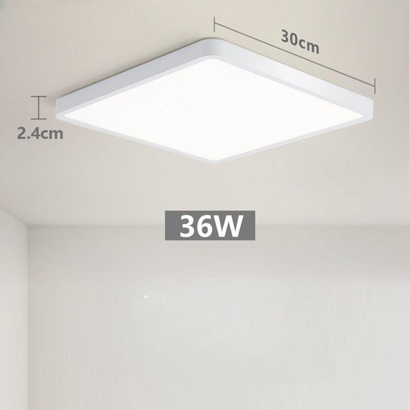 Plafonnier Led Carré | Halo Sculpt - Designix Plafonnier Blanc | 30cm | 36W Blanc Chaud