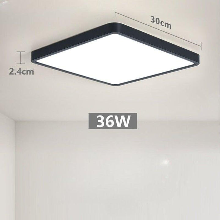 Plafonnier Led Carré | Halo Sculpt - Designix Plafonnier Noir | 30cm | 36W Blanc Chaud