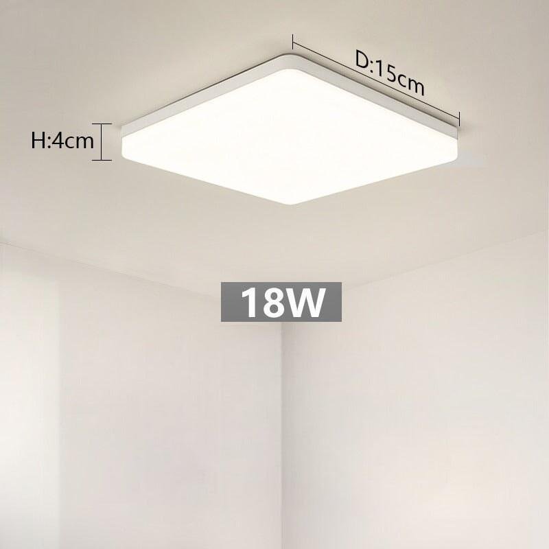 Plafonnier Led Carré | Halo Sculpt - Designix Plafonnier Simple | 18W Blanc Chaud