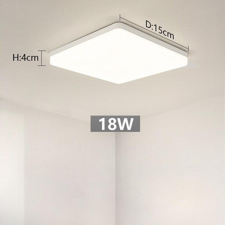 Plafonnier Led Carré | Halo Sculpt - Designix Plafonnier Simple | 18W Blanc Chaud