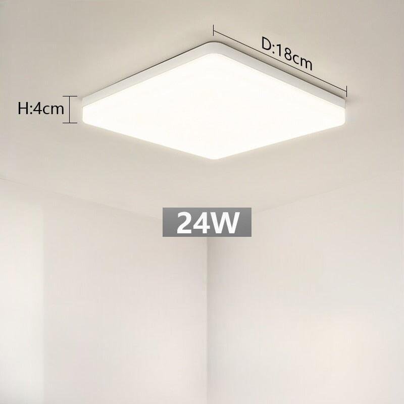 Plafonnier Led Carré | Halo Sculpt - Designix Plafonnier Simple | 24W Blanc Chaud