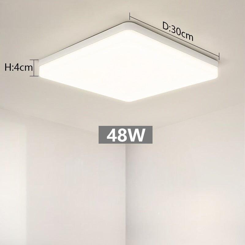 Plafonnier Led Carré | Halo Sculpt - Designix Plafonnier Simple | 48W Blanc Chaud