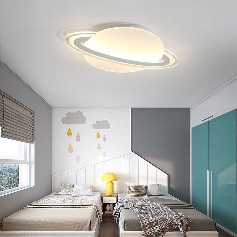 Plafonnier LED Enfant Planète | Quartz - Designix Plafonnier Blanc Chaud L 30 x W 20cm
